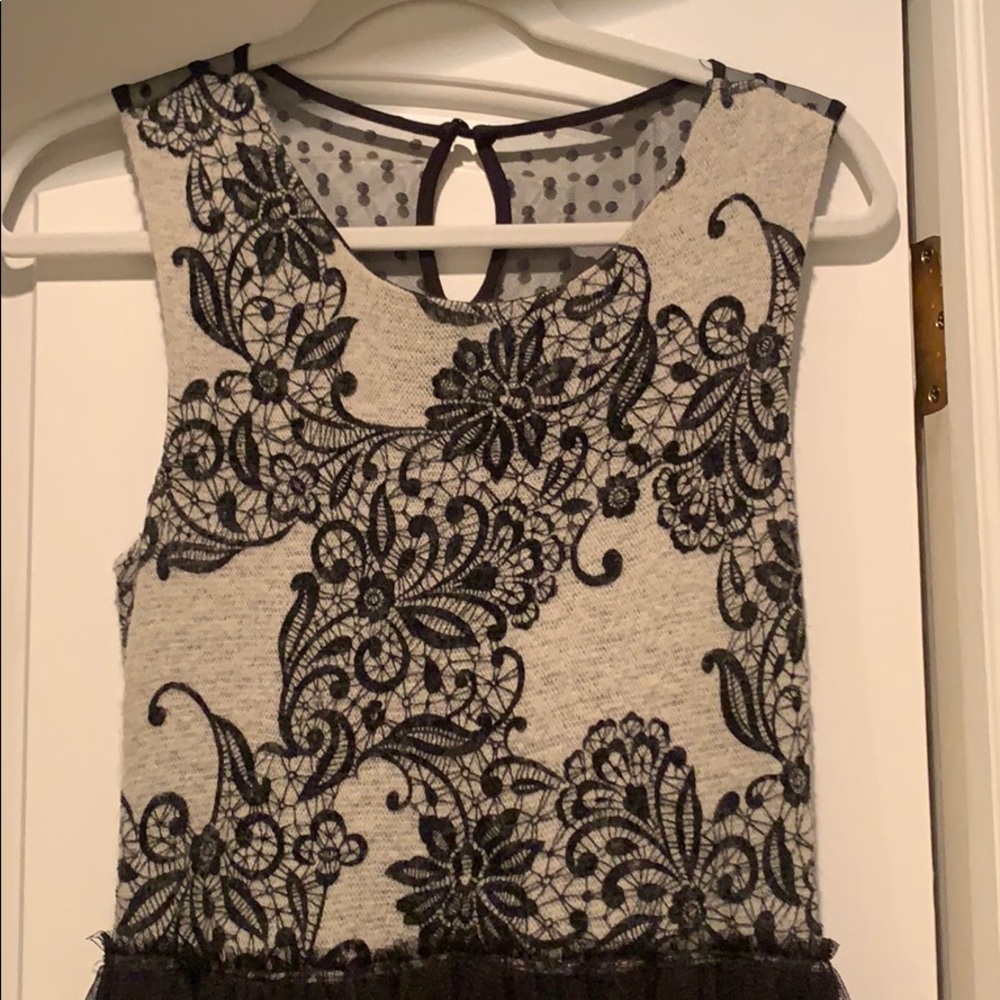 Anthro Sweater + Lace Cocktail Dress